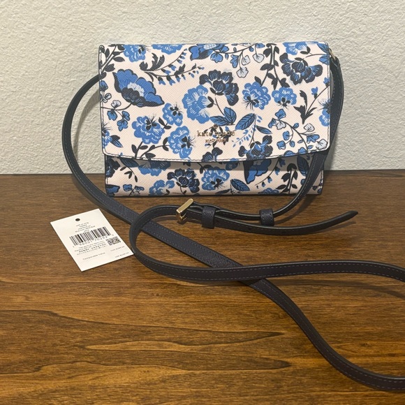 Kate Spade Floral Crossbody Bag in Blue and Black - Picture 5 of 9